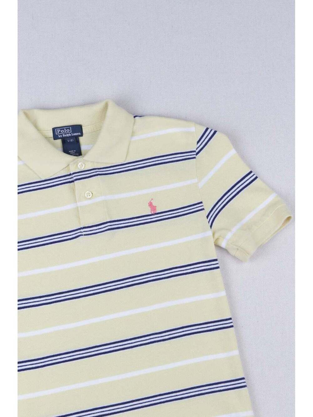 00's Polo Ralph Lauren Kids Yellow Stripe Short Sleeve Polo